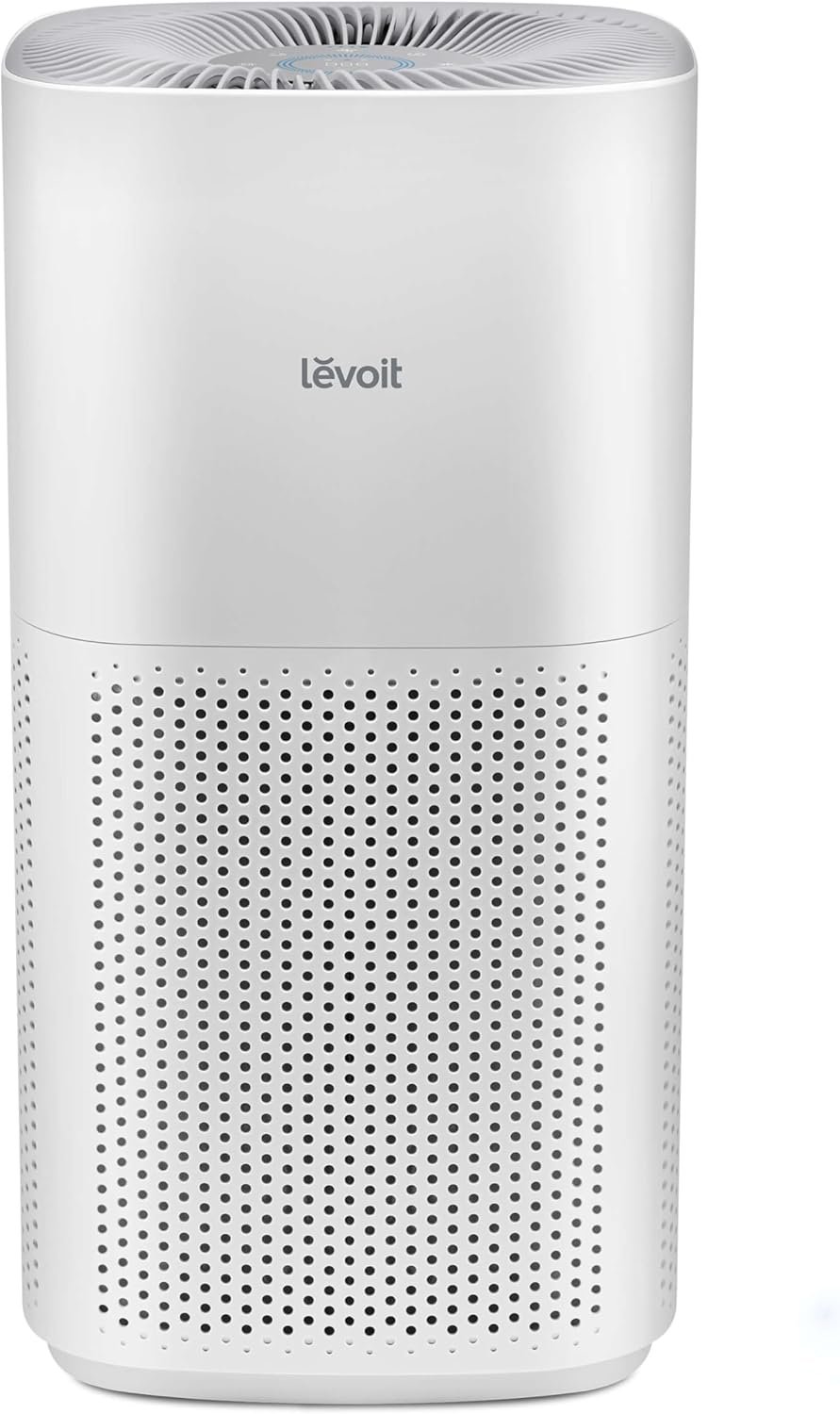 LEVOIT Air Purifiers for Home, Large Room Up to 2933 Ft² With HEPA Sleep Mode, AHAM VERIFIDE, Smart WIFI, PM2.5 Monitor, 3-in-1 Filter For Smoke, Pet Allergies, Dust, Alexa Control, Core 600S-P, White