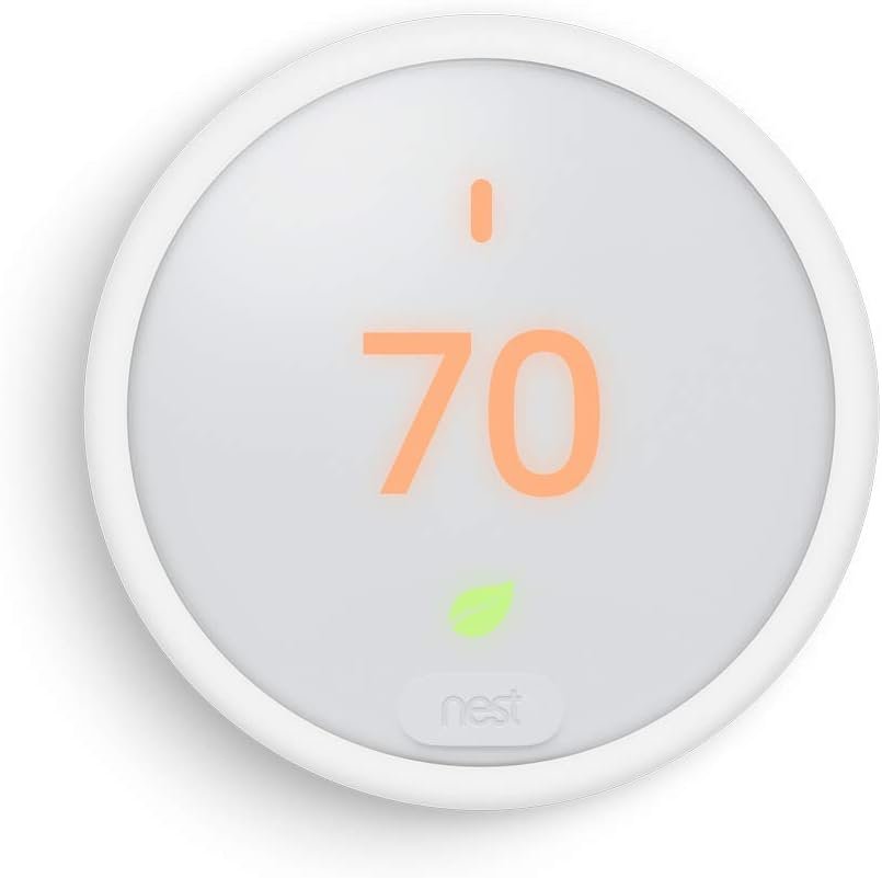 Nest Thermostat E Programmable Smart Thermostat for Home, App Controlled via Wifi, Programmable, Compatible with Alexa and Google Assistant, Frosted White Color (T4002ES)