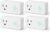 BN-LINK WiFi Heavy Duty Smart Plug Outlet, No Hub Required with Timer Function, White, Compatible with Alexa and Google Assistant, 2.4 Ghz Network Only (4 Pack)