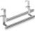 Mosuch Stainless Steel Over Door Towel Rack Bar Holders for Universal Fit on Over Cabinet Cupboard Doors 2 Pack (Sliver)