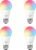 SYLVANIA Wifi LED Smart Light Bulb, 60W Equivalent Full Color and Tunable White A19, Dimmable, Compatible with Alexa and Google Home Only – 4 Pack (75674)