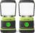 Consciot LED Battery Powered Camping Lantern, 1000LM, 4 Light Modes, IPX4 Waterproof Portable Tent Flashlight for Power Outages, Emergency, Hurricane, Hiking, Light Green, 2-Pack
