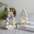 2 Pack White Ceramic Christmas Trees with LED Tea Lights & Remote, Farmhouse Christmas Decorations Indoor for Tabletop Mantel Shelves Holiday Decor (Large 9.5″ H, Small 7.5″ H)