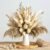17 Inch Yellow Dried Pampas Grass Bouquet, Champagne Faux Roses and Golden Ball Grass, Rustic Boho Floral Arrangement for Home Decor, Wedding Centerpieces and Events (Champagne Breeze)