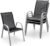 Giantex Set of 4 Patio Chairs, Stackable Outdoor Dining Chairs, 330 LBS Capacity, All Weather Resistant, Heavy Duty Rustproof Metal Armchairs, Lawn Chairs for Front Porch Yard Pool Garden