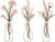 3 Pieces Metal Flowers Wall Arts – Rustic Farmhouse Style Décor Metal Wall Art Black Minimalist Flower Natural Themed Wall Decors for Home Bedroom Dining Room Housewarming (Pink Beige)