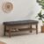 HUIMO Entryway Shoe Leather Bench, End of Bed Bench,PU Button-Tufted Indoor Bench,Ottoman Bench for Living Room, Padded Bench with Solid Wood Shelf,Kitchen Leather Seat Dining,Black