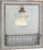 Stonebriar Rustic Galvanized Metal Magnetic Memo Board for Wall with Clip and Wire Basket
