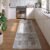 Runner Rug Hallway Runner Rug Washable Kitchen Runner Rugs with Rubber Backing 2’6”x8′ 100% Polyester Vintage Rug for Entryway Indoor, Kitchen, Laundry, Bedroom (Grey and Brown)