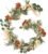 Valery Madelyn Fall Garland for Mantle, 6ft Lambs Ear Leaves Garland with Lights White Pumpkins Thanksgiving Table Centerpiece, Fall Autumn Decorations for Home Porch Fireplace Outdoor Halloween Decor
