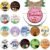 Geetery 17 Pieces Valentines Day Interchangeable Season Sign DIY Holiday Icons Decor with Wooden Easel Round Home Decorative with 15 Seasonal Icons Holiday Sign Set for Tabletop Porch Decoration
